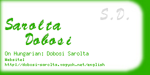 sarolta dobosi business card